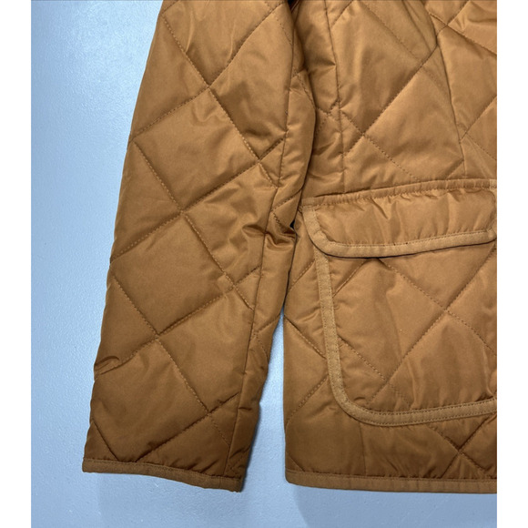 J Crew Quilted Regent Blazer Jacket PrimaLoft® XS English Saddle Brown Puffer - Picture 5 of 11